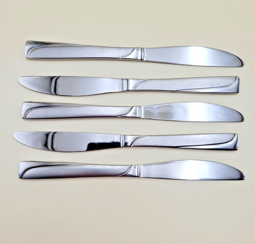 Set of 5 Oneida MADELINE Dinner Knife Stainless Steel